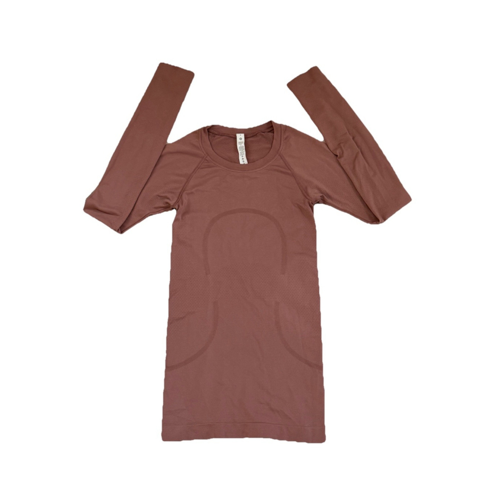 LULULEMON SWIFTLY LONG SLEEVE SHIRT DUSTY PINK COLOR SIZE 0